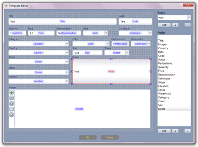 Stamps template editor