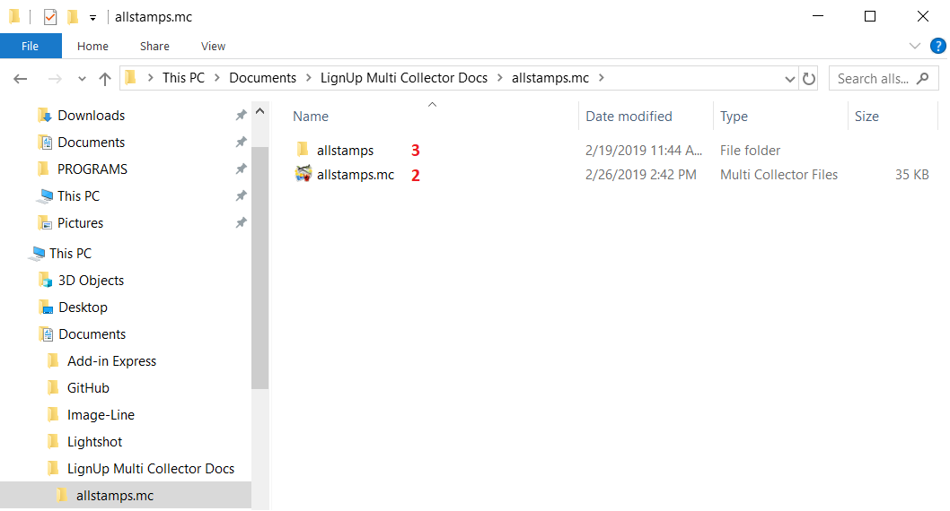 MultiCollector Database structure