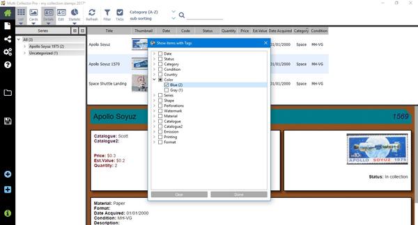 search setting dialog
