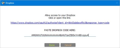 synchronize dropbox