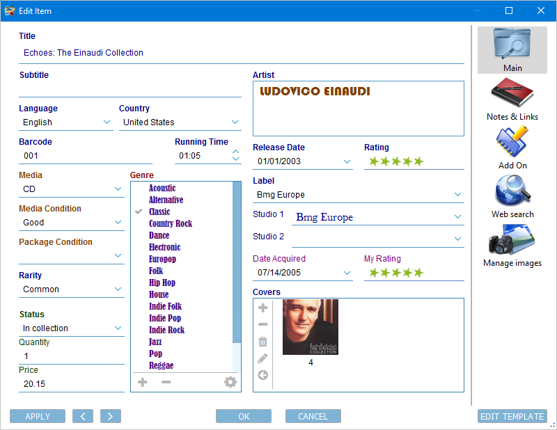 Template Editor Field Types