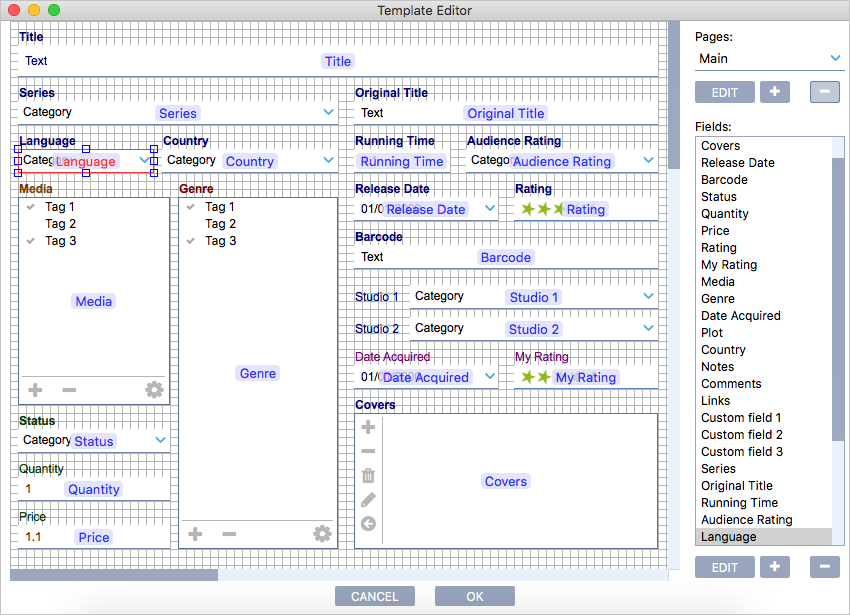 template editor
