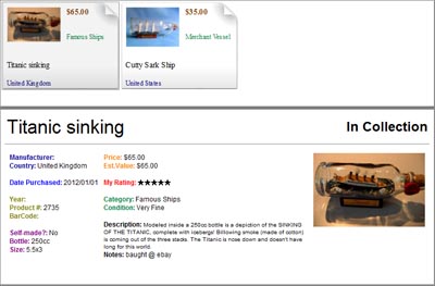 ship in a bottle application
